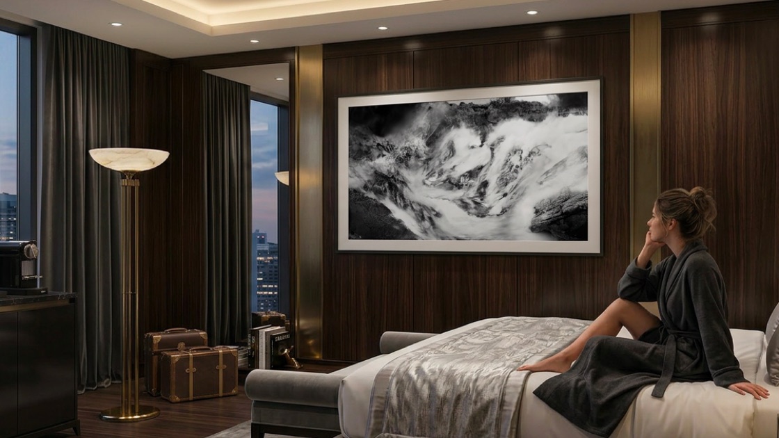 Œuvre de Jean-Luc Monié dans une suite d'hôtel